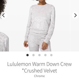 Warm Down Crew - Crushed Velvet (Chrome)